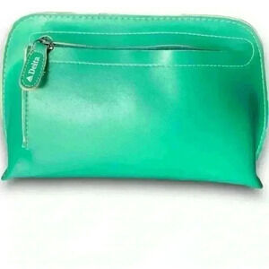 Vintage Delta Airlines‎ Travel Amenity Green Bag Cosmetic Make Up Toiletry Pouch
